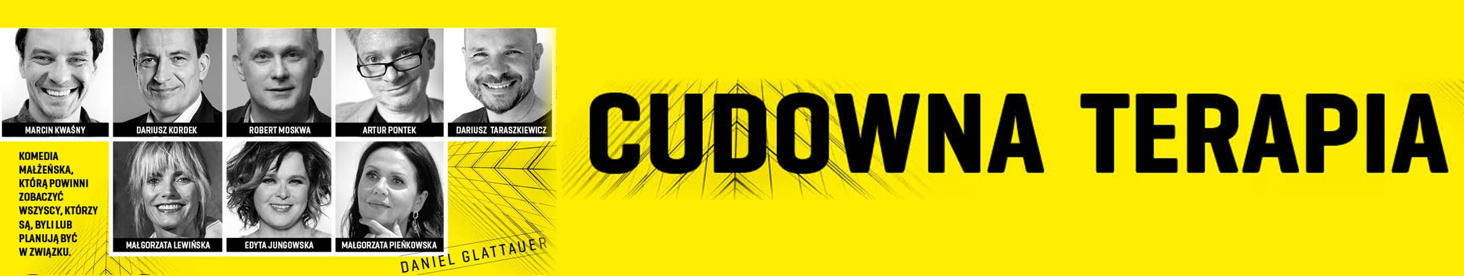 Baner promocyjny spektaklu Cudowna terapia