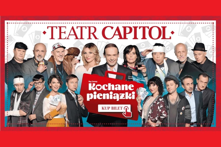 Grafika spektaklu Kochane pieniążki
